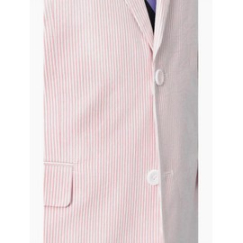 Emigre 42L Men's 100% Cotton Pink Striped Seersucker Suit