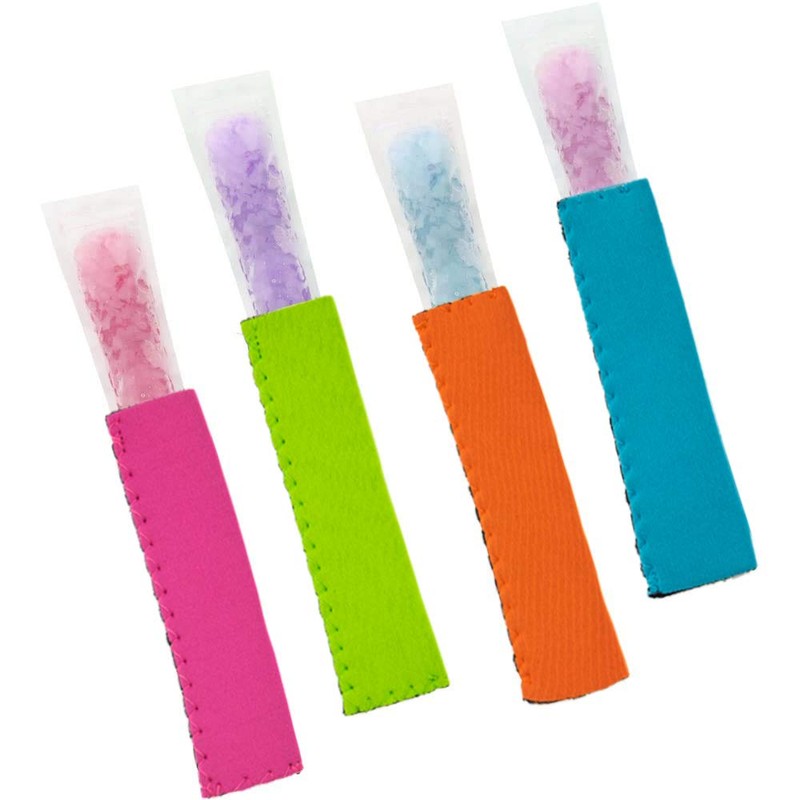 HaiMay 40 Pieces Reusable Popsicle Holders Popsicle Bags Freezer Ice