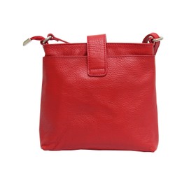 AMBRA Moda GL007 Women's Real Leather Handbag Shoulder Bag Citybag Girl Crossover, red