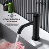 KENES Bathroom Faucet Black, Single Handle Matte Black Bathroom Sink