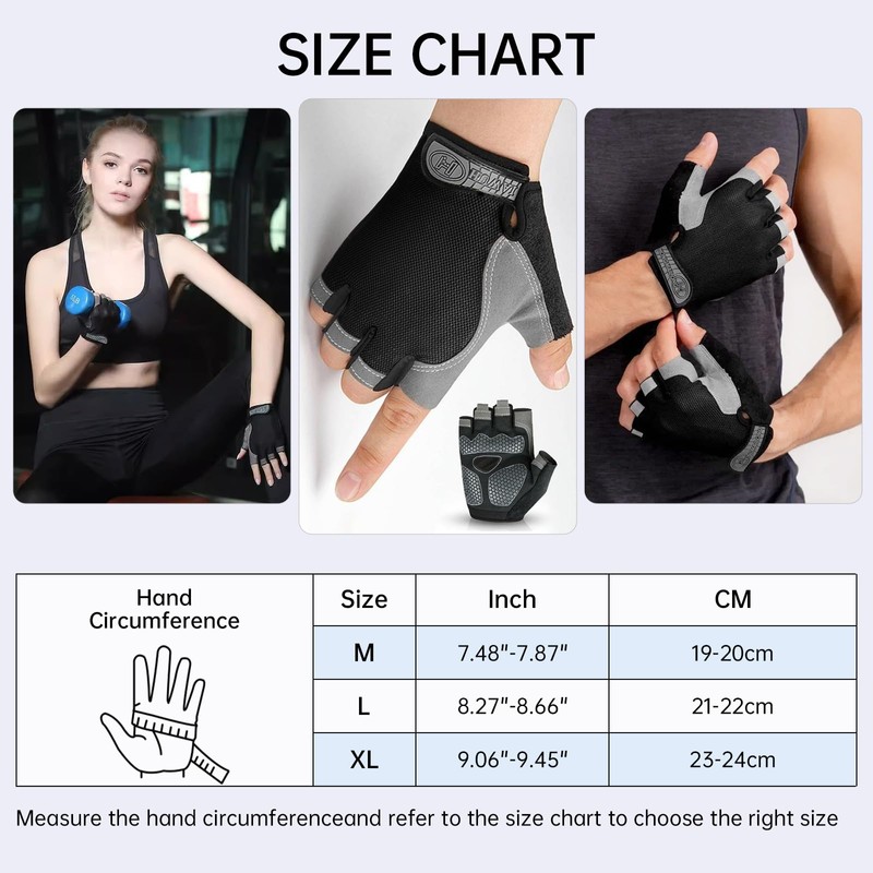 TOKIISHE Fitness Gloves Men Women Full Hand Padding Training Gloves