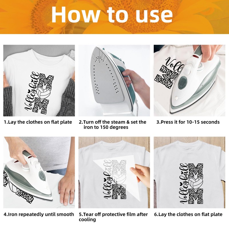 10 Sheets Volleyball DTF Transfers Ready to Press, Volleyball Iron