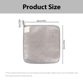 SSKHE Draht Geschirrspüler Reinigungstücher, 20x20cm Wiederverwendbare Draht Reinigung Rags für Nass und Trocken, Mehrzweckscrubber Scourers Tuch für Geschirr, Spülen und Herd Tops (5 Stück)