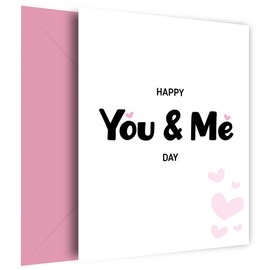 Lovely Wedding Anniversary Card for Wife - You and Me Day - Happy Anniversary Card for Him or Her - Fun & Romantic