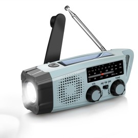 Disaster Prevention Radio, Multi-functional Radio, Flashlight Included, Portable (FM76-108MHz), SOS Alert, For Typhoons, Earthquakes, Tsunamis, Power Outages, Radio, Small, Waterproof, 2,000 mAh