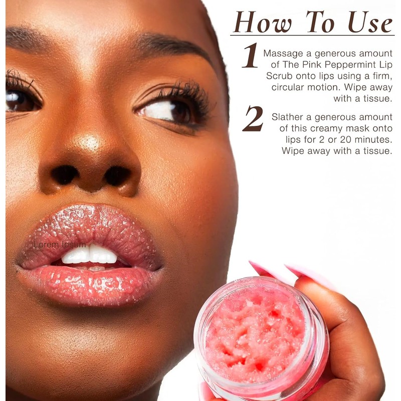 Sara Happ- Duo de exfoliante labial de menta rosa y