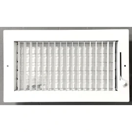 12" x 6" Adjustable Blade Sidewall Ceiling Register Vent Cover Diffuser Heavy Duty Stamped Steel (Listed Size is for Duct Opening or Inside Measurement, Outside Surface 13.8" x 8"))