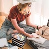 YOPCDJ Juego de 3 Bolsas Transparentes Impermeables con Cierre Negro