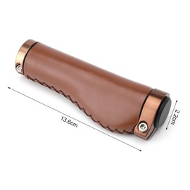 Bicycle Handlebar Grips PU Leather Bicycle Grips Ergonomic Bicycle Non-Slip Handlebar Grips Bicycle Non-Slip Handlebar Grips Leather Handlebar Cover Hold Grips for MTB, BMX, E-Bike, City Bike, Folding