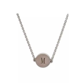 Puka MONOGRAM INITIAL Pendant Necklace - LETTER M - 18" Chain - by Puka Creations