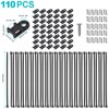 110 Pcs Cable Zip Tie Mounts Wire Cable Clips Organizer