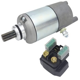 Soarider Starter & Relay for Yamaha Bear Tracker 250 2WD YFM250 1999-2004, 4XE-81890-00-00 4XE-81800-00-00 18754 18754N 410-54016 SMU0063 SM-7255 113546 YA-103 495709 49-5709