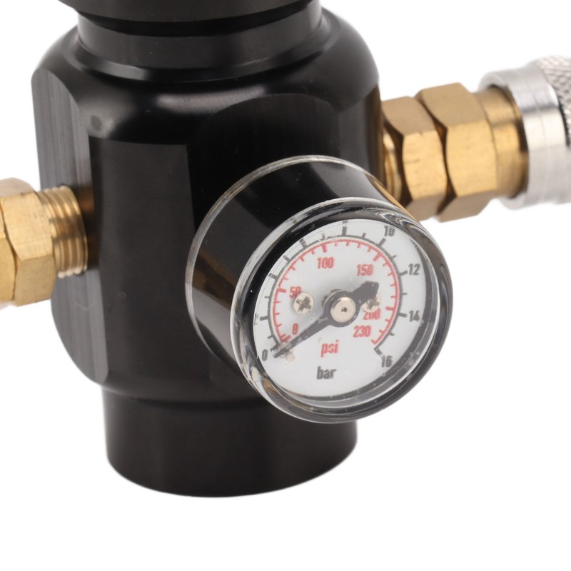 CO2 Mini Regulator Aluminum Alloy Brass Stainless Steel 8mm Dual