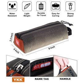 Rough Enough Large Pencil Case Pouch Bag for Adults Boys Girls Kids School Stationary Art Supplies Office Travel Storage Beige