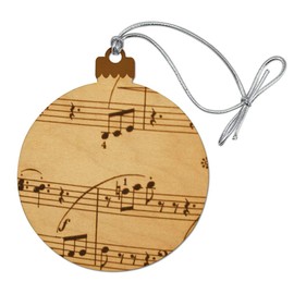 GRAPHICS & MORE Vintage Sheet Music Notes Musical Score Musician Wood Christmas Tree Holiday Ornament