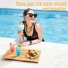 Foldable Bamboo Bath Mat for Shower, 19.68" x 14.17" in