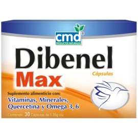 Dibenel Max Multivitaminico, Quercitina, Omega C/30 Cáps Cmd