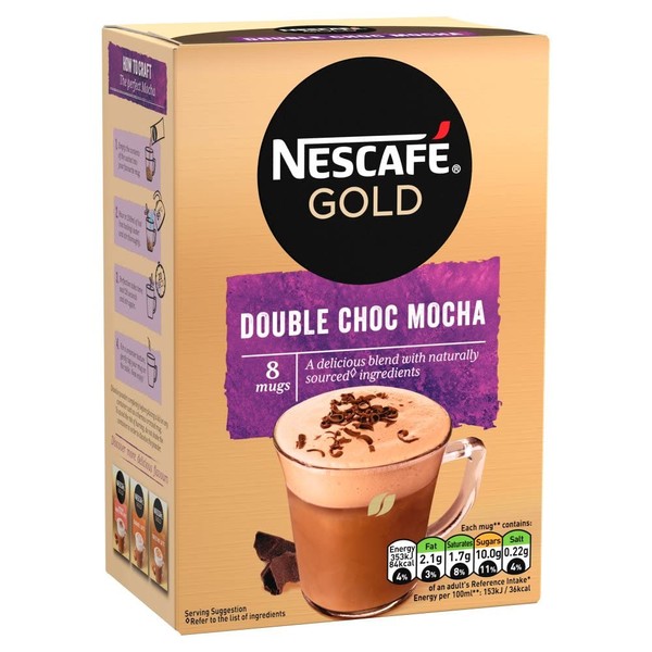 Paquetes de café instantáneo | Nescafé | café de miel caramelizado dorado 8 piezas | Peso total 3.81 oz 5.22 Ounce (Pack of 1)