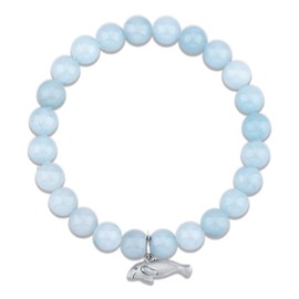 Manatee Manatee barcelet Gifts Summer Jewelry Beach Jewelry Nautical Jewelry for Women Sea Glass Jewelry beach jewelry Manatee Charm Animal Bracelet Animal Gift (Blue Manatee)