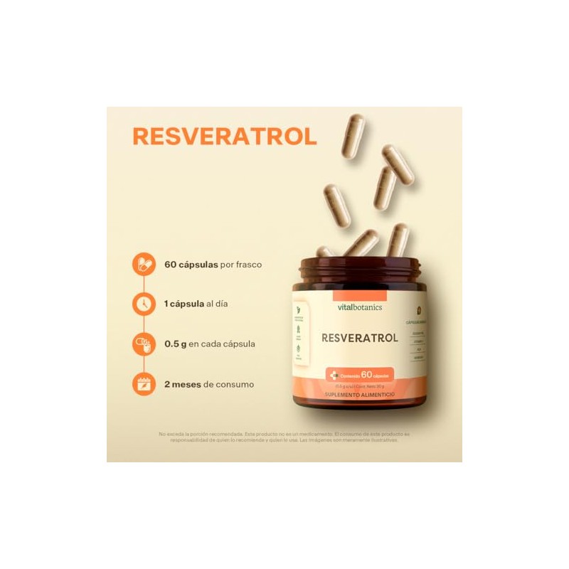 Resveratrol Acai Suplemento Multivitaminico Vitamina Arandano Acaí Capsulas Meses Vitalbotanics
