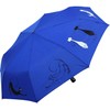 Doppler Mini Pocket Umbrella Open-Close Automatic Cats Friends, Blue, cat-themed