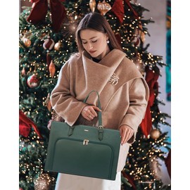 LOVEVOOK Laptop Bag for Women 15.6 inch Waterproof Work Tote Bag Briefcase with USB Charging Port PU Leather Computer Handbag Shoulder Bag Large Professional Teacher Bag for Travel Business School