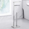 Miyili Bathroom Lavatory Toilet Tissue Roll Holder Stainless Steel Freestanding