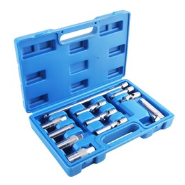 maXpeedingrods 3/8" Drive Spark Plug Glow Plug O2 Oxygen Sensor Socket Set, with Extension Bar & Universal Joint, 11Pcs Master Auto Service Tool Set