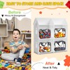Sanwuta 4 Packs Large Toy Storage Bags Reusable Clear PVC