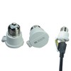 WPJCS E26/E27 Light Bulb to Socket Adapter Waterproof, 3Prong Light