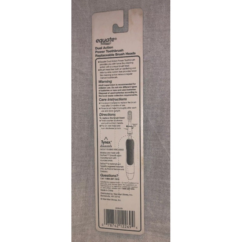 Equate Power Toothbrush Replaceable Brush Heads 2