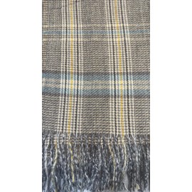 Warm Winter Scarf for Womens Mens Woven Shawl Ladies Womens Lightweight Check Scarves Soft Wrap (W02)