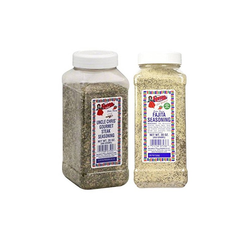 Bolner's Fiesta Uncle Chris Steak and Fajita Seasoning Bundle, 20-30
