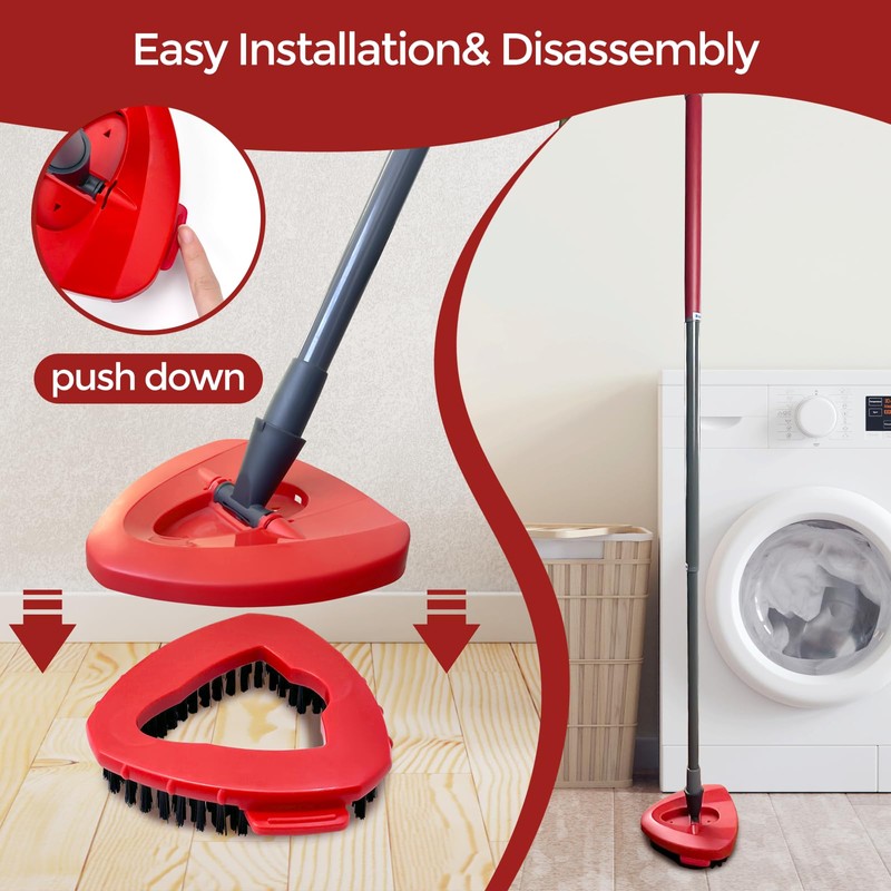Scrub Brush Mop Head for Vlieda EasyWring 1 Tank System,