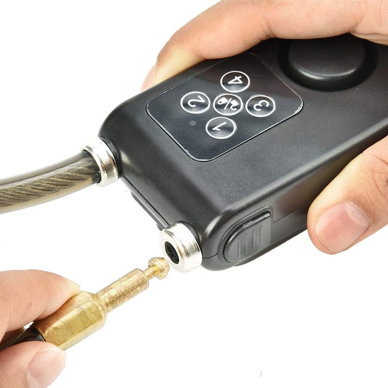 Remote Control Alarm Lock, Electric Motorcycle Password Steel Chain Lock,