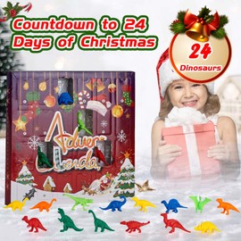 Douthfolle Advent Calendar 2024, Dinosaur Toy for Children, 24 Days Countdown Calendar for Christmas Surprise Toy Set, Ideal Christmas Gifts for Boys Girls Toddlers