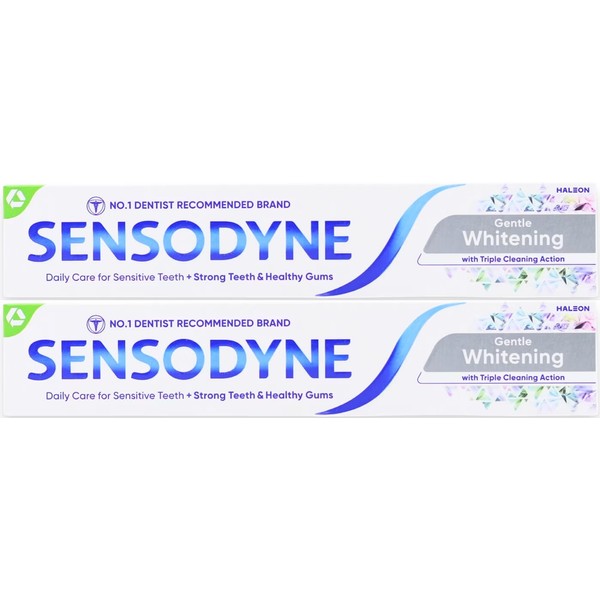 Sensodyne Gentle Whitening Toothpaste 75ml x 2 – Triple Cleaning