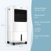 Costway Evaporative Portable Air Cooler Fan w/ Remote Control-White
