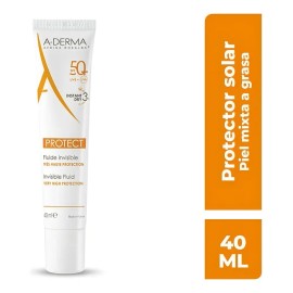 Protector Solar A-derma Fluído Invisible Fps50+ 40ml