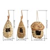 3Pcs Hummingbird House Small Grass Hanging Hand Woven Hummingbird House
