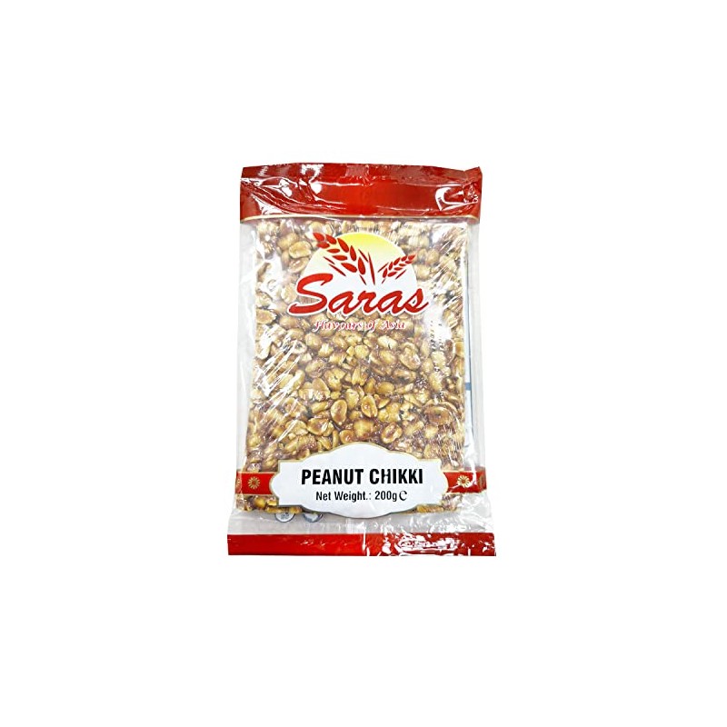 Saras Peanut Chikki | Traditional Indian Sweet Candy | 200g