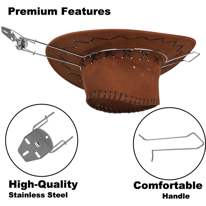 2 Pack Cowboy Hat Holder for Truck, Hat Holder Auto