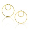BREDOS 18K Gold Plated Sterling Silver Earrings Hypoallergenic, Double Hoop