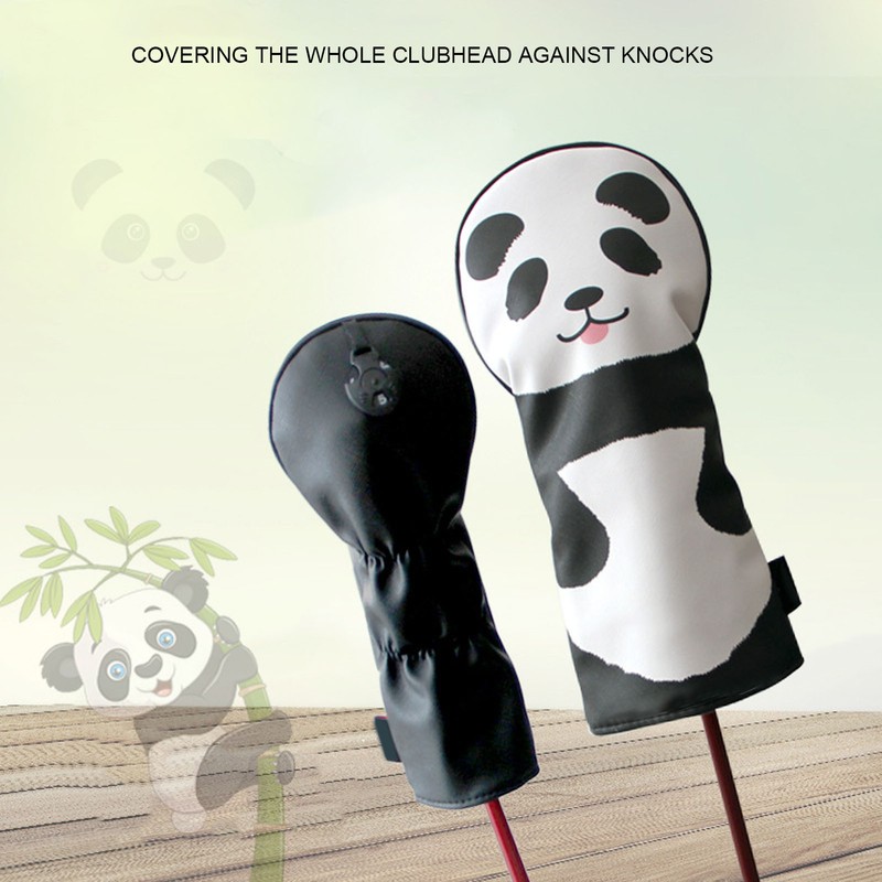 PU Leather Golf Wood Head Covers Waterproof Cartoon Cute Thicken