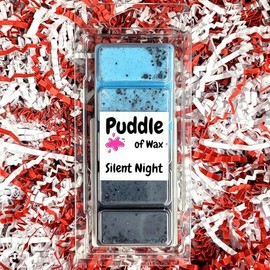 Puddle of Wax - Silent Night Soy Wax Melt Snap Bar - 50g - Christmas Scent - Vegan Friendly - Made in the UK