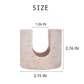 JIMEI Travertine Marble Sponge Holder for Kitchen Counter - Natural Stone Dish Drying Rack, Sponge Caddy for Sink Organizer - Durable & Stylish Kitchen Decor