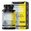 Citrato de Magnesio + Citrato de Potasio | Adicionados con Platano en Polvo, Curcuma (curcumina) y Arroz | Cápsulas sin rellenos | Vegano | Citrate Magnesium + Potassium Citrate - 60 cápsulas