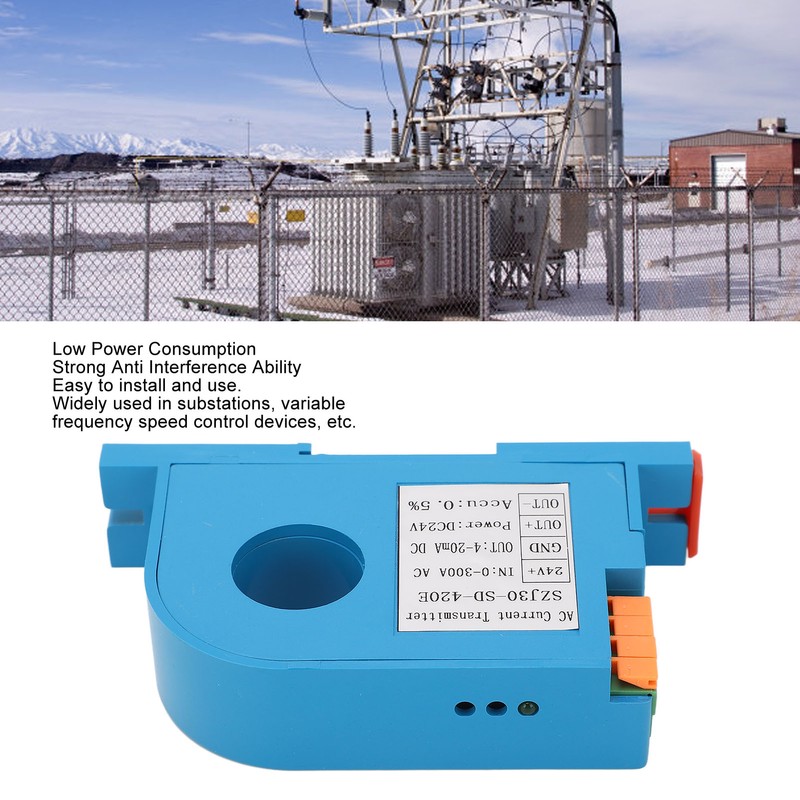 AC Current Transmitter 1 Phase 4‑20mA DC Output Current Transducer