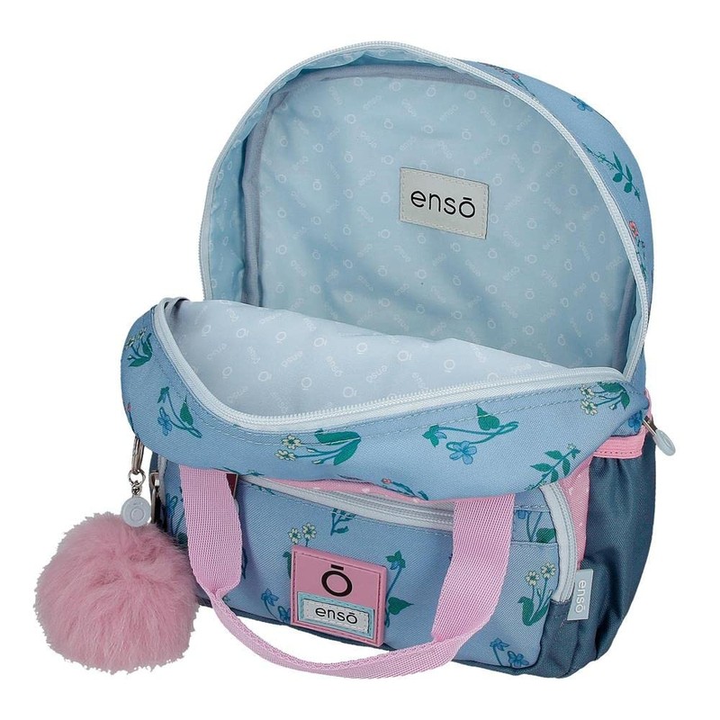 Enso We Love Flowers Small, pink, Backpack 28 + Trolley