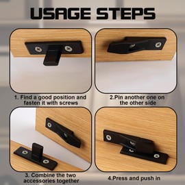 10 PS Bathroom Panel Clips, Fence Panel Clips, Bathroom Base Fastener Clips, Kitchen Skirting Clips, Cabinet Base Connectors Suitable for Kitchen, Bathroom, Cabinet Doors, Wood Board Connections